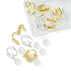 12Pcs 2 Colors Brass Clip-on Earring Converters Findings KK-FS0001-30-3