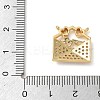 Brass Micro Pave Clear Cubic Zirconia Pendants CU-CBA4231-06A-G-3