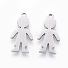 Non-Tarnish 201 Stainless Steel Pendants STAS-F231-063P-1