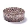Resin with Natural Orange Quartz Chip Stones Ashtray DJEW-F015-05E-3