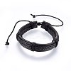 Leather Cord Bracelets BJEW-F347-09B-1