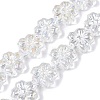 Transparent Electroplate Glass Beads Strands EGLA-N012-17-1