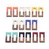 8 Colors Resin & Walnut Wood Pendants RESI-X0001-33-1