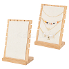 2 Sets Bamboo Wood Multiple Necklace Display Stands NDIS-PH0001-10B-1