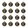 Golden Plated Alloy Charms LS-ENAM-S118-02U-2