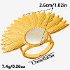 304 Stainless Steel with Natural Shell Cuff Open Rings for Women XG3877-3-2