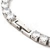 Clear Cubic Zirconia Tennis Necklace NJEW-E038-10A-P-4