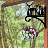 Iron Hanging Plant Hanger Bracket HJEW-WH0095-017-4