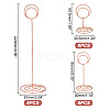 24Pcs 3 Styles Alloy Spiral Round Name Card Holder AJEW-GA0005-89RG-2