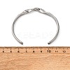 304 Stainless Steel Cuff Bangles for Women BJEW-D361-03P-5