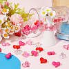 100Pcs 5 Colors Opaque & Transparent Acrylic Beads MACR-SC0001-78-4