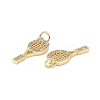 Brass Micro Pave Clear Cubic Zirconia Pendants LS-KK-E068-VB143-3