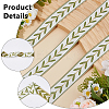 12.75M Polyester Leaf Pattern Ribbon OCOR-DC0001-28C-4