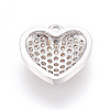 Brass Micro Pave Cubic Zirconia Charms KK-O112-08P-2