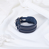 1Pc Trendy Retro Unisex Punk Rock Style Wide Leather Cord Wristband Bracelets BJEW-LP0002-58A-3