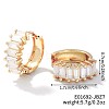 Cute Square Candy Brass Cubic Zirconia Hoop Earrings XX8349-8-1