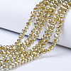Electroplate Glass Beads Strands EGLA-A034-T4mm-C06-1