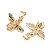 Brass Micro Pave Cubic Zirconia Pendants KK-F908-01G-A01-2