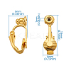 Brass Clip on Earring Converter KK-TA0007-43-7