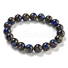 Round Synthetic Gold Clinquant Stone Stretch Bracekets G-P549-02A-02-2