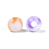 Two Tone Opaque Acrylic European Beads OACR-Q200-03-3