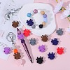 24Pcs 6 Colors Halloween Spider Food Grade Eco-Friendly Silicone Focal Beads SIL-SZ0001-25-4
