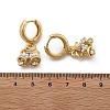 Brass Micro Pave Clear Cubic Zirconia Hoop Earrings EJEW-R016-06G-5