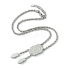304 Stainless Steel Rope Chain Necklaces NJEW-Q322-07P-2