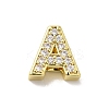 Brass Micro Pave Cubic Zirconia Beads KK-H487-25G-2