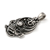 316 Surgical Stainless Steel Micro Pave Cubic Zirconia Pendants STAS-Z073-65AS-01-2
