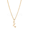 1pc 304 Stainless Steel Letter Pendant Necklaces NJEW-LP0001-39X-G-1