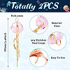 2Pcs Jellyfish Glass Big Pendants EJEW-TAC00009-2