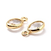 Eco-Friendly Brass with Glass Pendants KK-K268-01D-3