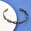 316 Surgical Stainless Steel Oval Link Chain Cuff Bangles BJEW-C125-03AS-5