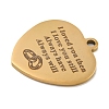 Valentine's Day PVD Vacuum Plating 201 Stainless Steel Pendants STAS-L079-24G-03-2