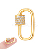 1Pc S925 Sterling Silver Screw Carabiner Lock Charms STER-NB0001-23G-1
