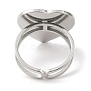 304 Stainless Steel Enamel Open Cuff Rings for Women RJEW-F166-52P-02-3