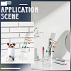 4Pcs Clear Acrylic Slant Back Hairpin Display Stands ODIS-SP0001-05-5