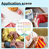 Hexagon with Polka Dot Pattern Food Grade Eco-Friendly Silicone Knitting Needle Stoppers DIY-NB0010-70-5