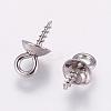 Tarnish Resistant 201 Stainless Steel Peg Bails Pendants for Half-driled Beads STAS-K148-12B-2