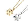 Brass Micro Pave Cubic Zirconia Pendant Necklaces NJEW-F271-11-1-1
