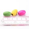 Mixed Color Barrel Natural Wood Beads for Jewelry Making X-TB231Y-4