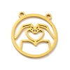 201 Stainless Steel Outline Pendants LS-STAS-E175-02G-1