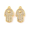 Brass Micro Pave Clear Cubic Zirconia Pendants KK-U017-06B-G-1