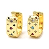 Brass Micro Pave Cubic Zirconia Rectangle Dangle Earrings EJEW-L305-08G-01-4