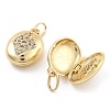 Brass Pave Clear Cubic Zirconia Pendants KK-U009-11A-G-2