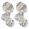 304 Stainless Steel Nuggets Stud Earrings EJEW-I312-03P-1
