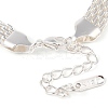 304 Stainless Steel Mesh Chain Bracelet BJEW-G669-14S-3