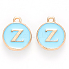 Golden Plated Alloy Enamel Charms X-ENAM-S118-04Z-1