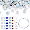 50Pcs 5 Colors Handmade Porcelain Beads PORC-TADJ0001-06A-2